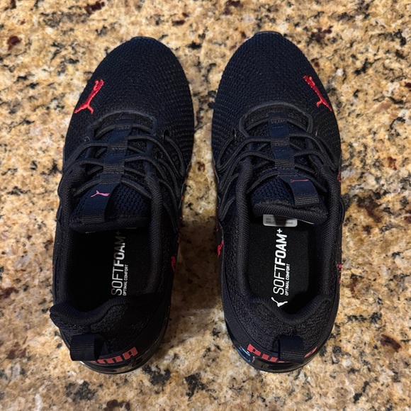 Puma Kids Black and Red Sneakers - Picture 4 of 5